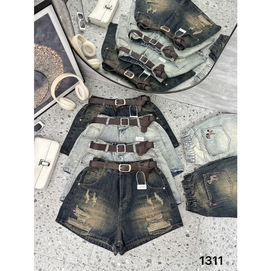 [BST 2026] Quần Short Jean Nữ BIGSIZE MonJeanShop, Quần Đùi Nữ Lưng Cao Dáng Chữ A Siêu Tôn Dáng Ms1