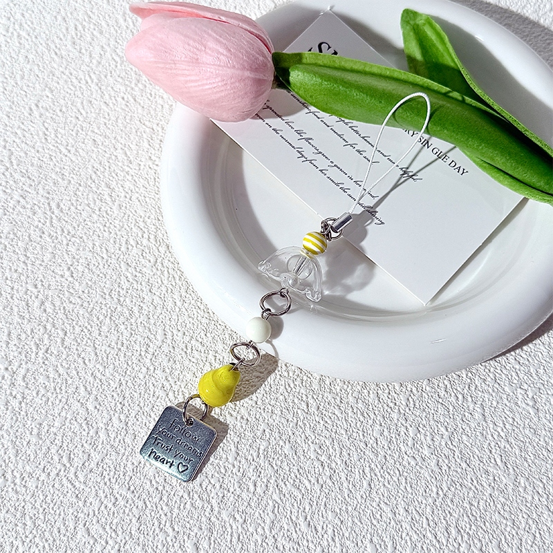 【Elevn】Dây đeo điện thoại chuông gió hình sứa yêu tinh đính hạt Có thể treo trên điện thoại di động và ba lô | BigBuy360 - bigbuy360.vn