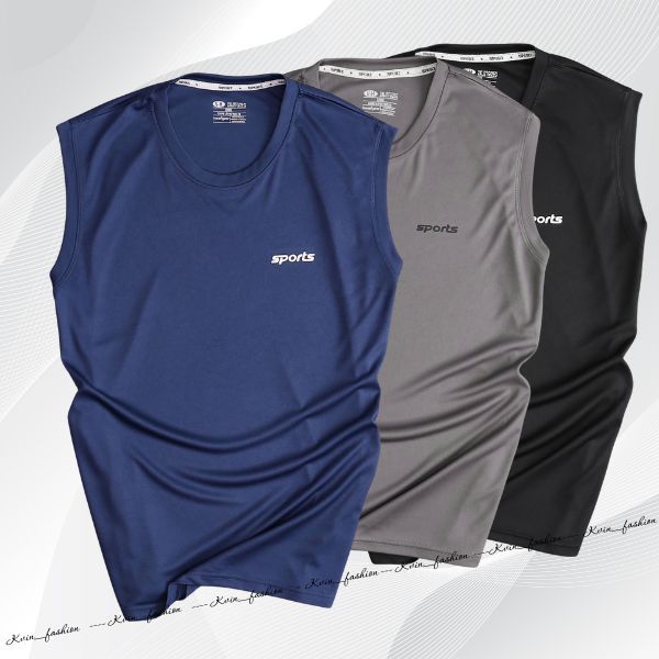 Combo áo thun nam ba lỗ , ao thun sát nách chất poly lạnh co giản 2 chiều có size đến 100kg Kvin_fas