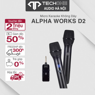 Bộ Micro không dây Alpha Works D2 ( bộ 2 mic) - Bảo Hành Chính Hãng 12 Tháng  PGI