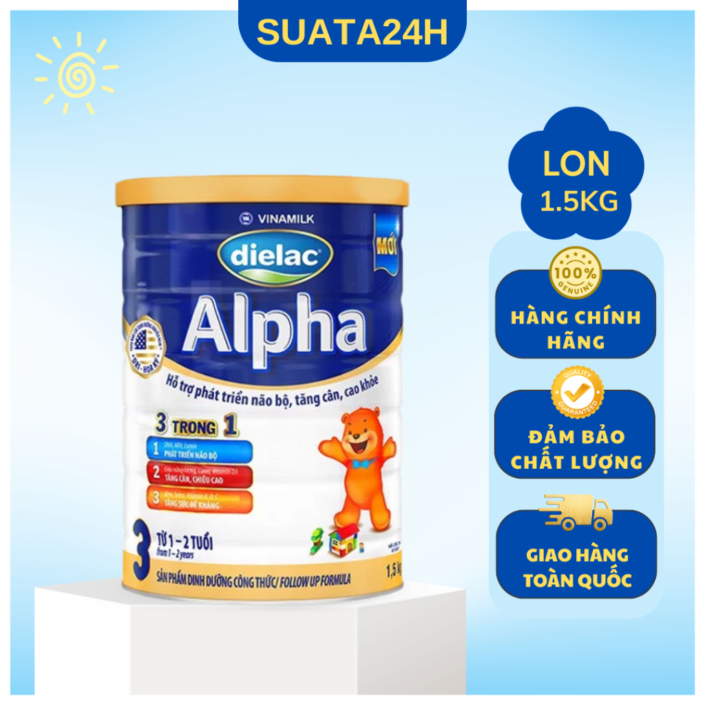 Sữa bột Vinamilk Dielac alpha Step 3 Lon 1.5kg