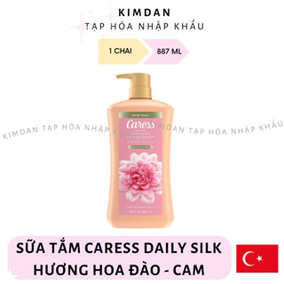 SỮA TẮM CARESS DAILY SILK HƯƠNG HOA ĐÀO CAM 887ML NHẬP KHẨU MỸ 