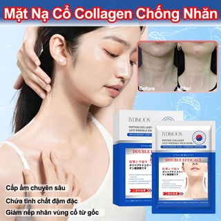 Mặt nạ cổ Mặt nạ cổ chống nhăn Chăm sóc vùng cổ Gói 10 săn chắc cấp ẩm, dưỡng trắng làm sáng da