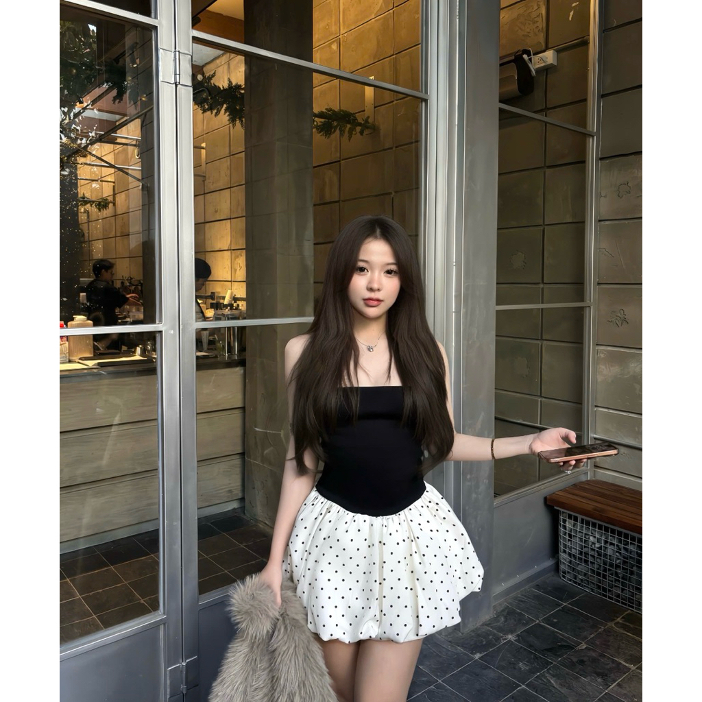 HELIX - Váy bí cúp ngực chấm bi - Almira dress🎀