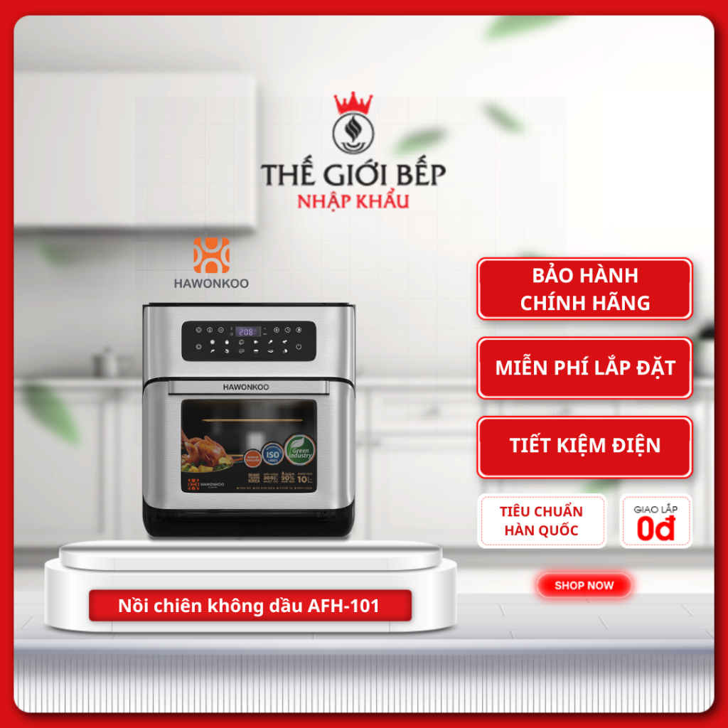 Nồi chiên không dầu Hawonkoo AFH-101 - Đa Năng, Tiết Kiệm Điện, Vệ Sinh Dễ Dàng
