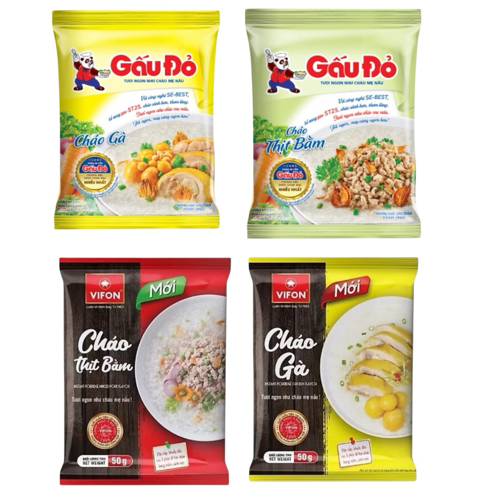 Cháo Vifon, Gấu Đỏ vị thịt bằm gói 50g MỚI