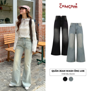  Quần Jean Wash Ống Loe Bycamcam Dáng Dài Ống Loe Nữ Tính Thời Trang QJ03 QTD065 