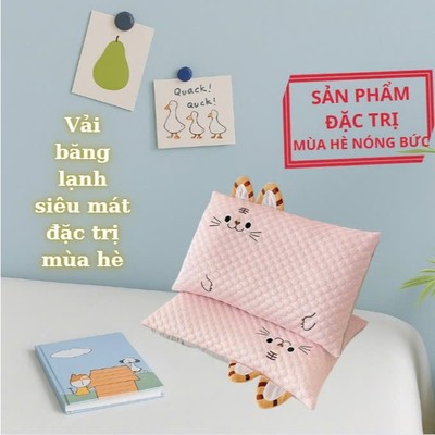 Gối băng lạnh cho bé yêu ruột bông êm ái mềm mại kích thước 30x50