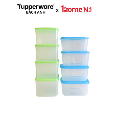 Bộ hộp trữ đông, trữ mát Tupperware Freezermate 650ml và Medium 840ml (8 hộp) - Hàng chính hãng - Bảo hành trọn đời