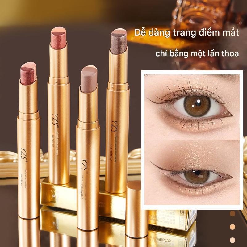 [Best seller] YZS Phấn mắt dạng thỏi 3 màu với bút kẻ mắt dạng lì mịn ánh ngọc trai chuyển màu một nét cho người mới bắt