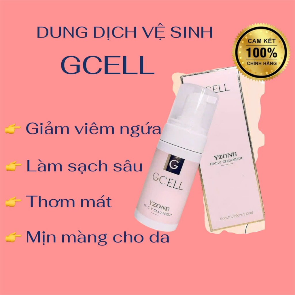 [CHÍNH HÃNG] Dung dịch vệ sinh phụ nữ GCELL YZONE DAILY CLEANSER 100ml.