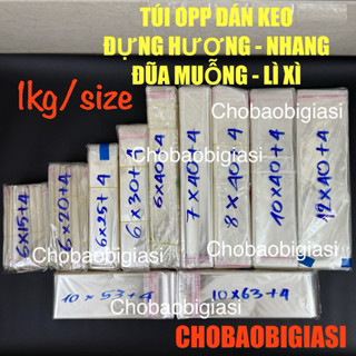  1kg Túi OPP dán keo đựng hương-đựng nhang đũa muỗng giấy phụ kiện túi kiếng đựng bao lì xì hàng đẹp đủ size sp y hình 