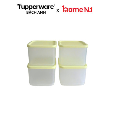 [TÁCH SET] Hộp bảo quản thực phẩm Tupperware Medium Square Round 1L - Bảo hành trọn đời - Nhựa nguyên sinh, an toàn