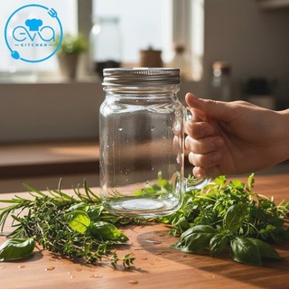 Ly Mason Jar Có Quai 450ml Có Nắp & Nắp Có Lỗ – Ly Đựng Trà Sữa, Cà Phê, Sinh Tố