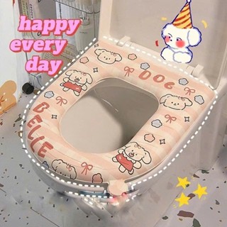  Combo 3 Miếng Lót Đệm Bồn Cầu Tấm Lót Toilet Chống Thấm Nước Êm Nhẹ Dễ Vệ Sinh Họa Tiết Hoạt Hình 