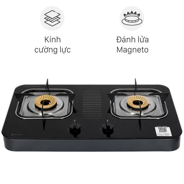 Bếp ga đôi Electrolux ETG7257GKR chính hãng trưng bày mới 99% Bảo hành 12 tháng