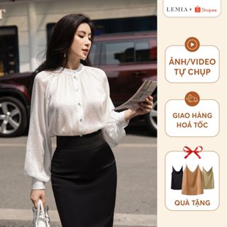  ÁO SƠ MI CỔ TÀU RAGLAN Thời Trang Thanh Lịch by LEMIA Design – 24A088 