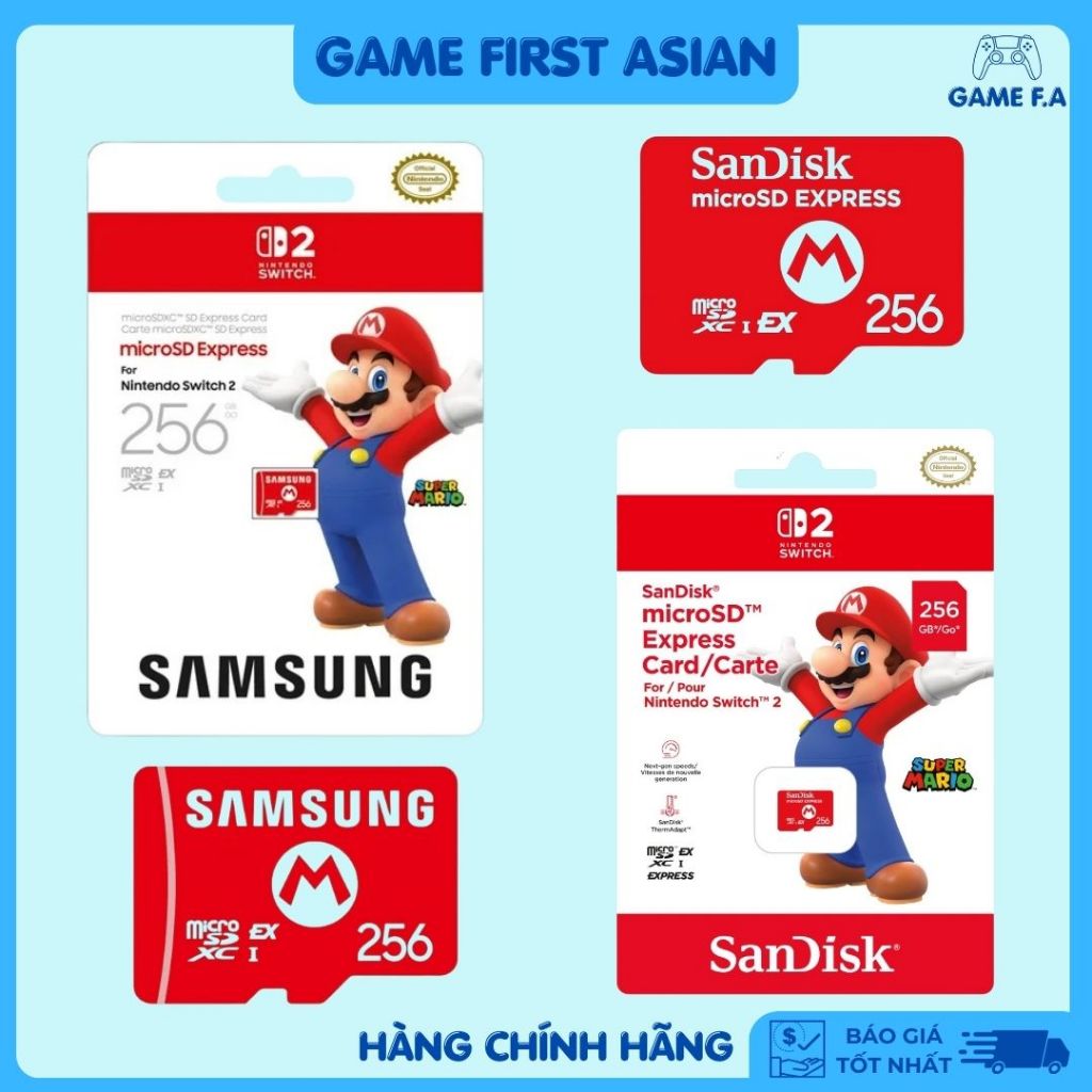 (Bảo Hành 3 năm) Thẻ Nhớ Lexar Samsung Sandisk Express Chính Hãng Tương Thích Với Nintendo Switch 2