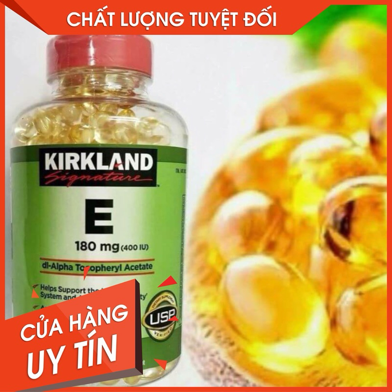 Vitamin E Kirkland 500 viên – Bổ sung Vitamin E – Hỗ trợ chăm sóc da – Hàng Mỹ