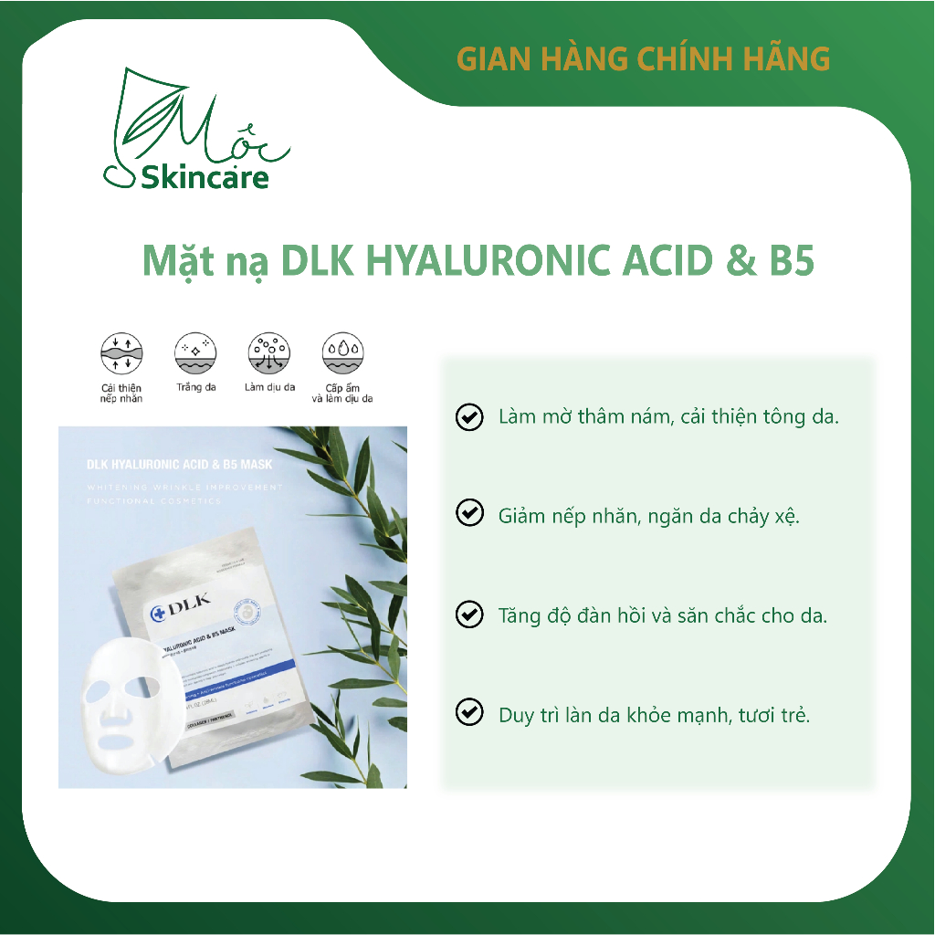 DLK Hyaluronic Acid & B5 Mask – Tái Sinh Làn Da, Đánh Bay Lão Hóa