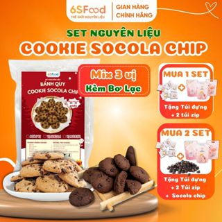  Set làm bánh Chocochip Cookie nguyên liệu làm bánh quy tại nhà 20 chiếc  Tặng giấy nến   - 6SFOOD 