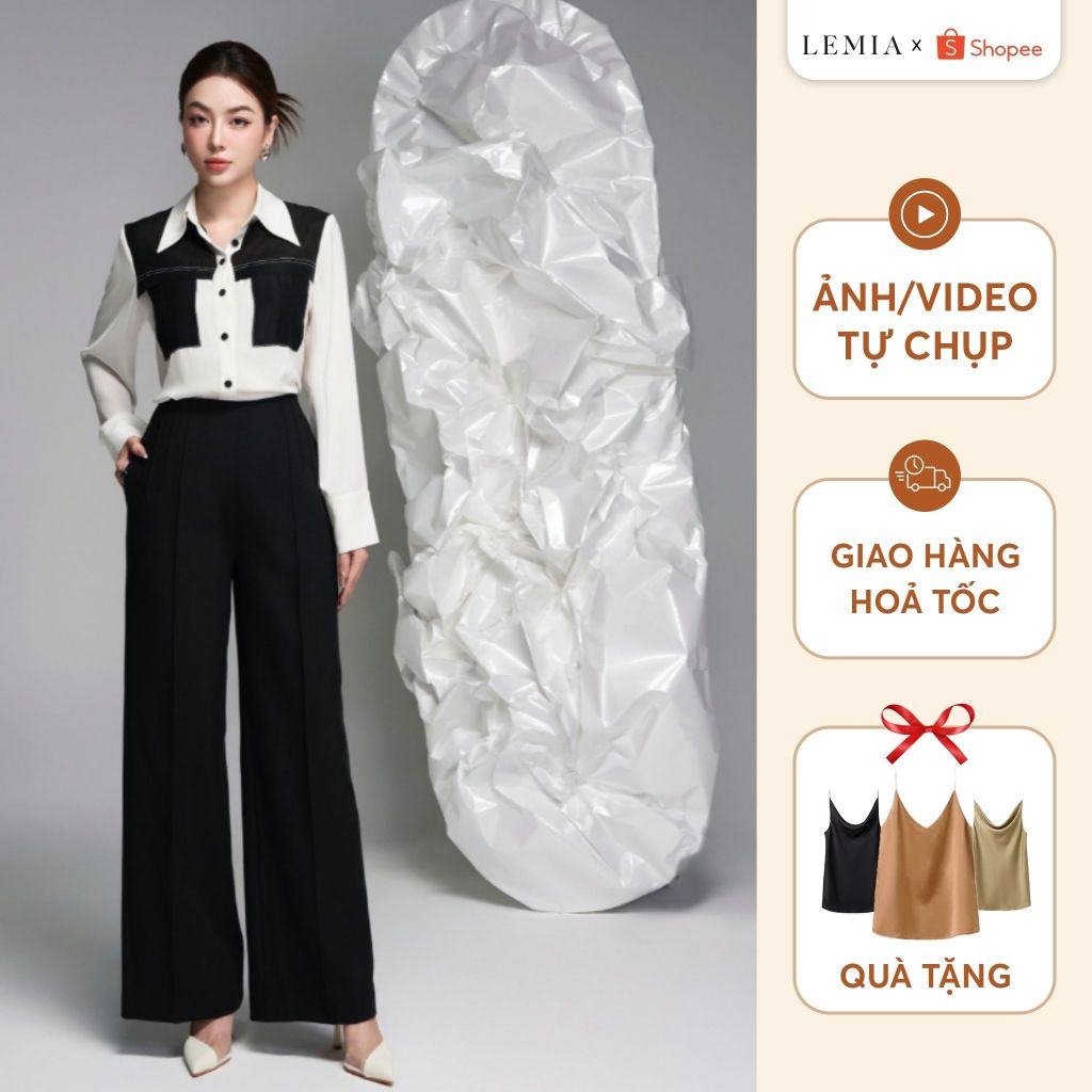 Quần Dáng Suông Cạp Liền Thời Trang by LEMIA Design - 24Q006