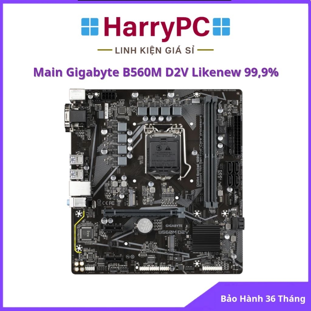 MAIN GIGABYTE B560M D2V LIKENEW 99,9% – LGA1200 – HỖ TRỢ INTEL GEN 10/11 – BẢO HÀNH LÊN TỚI 36 THÁNG