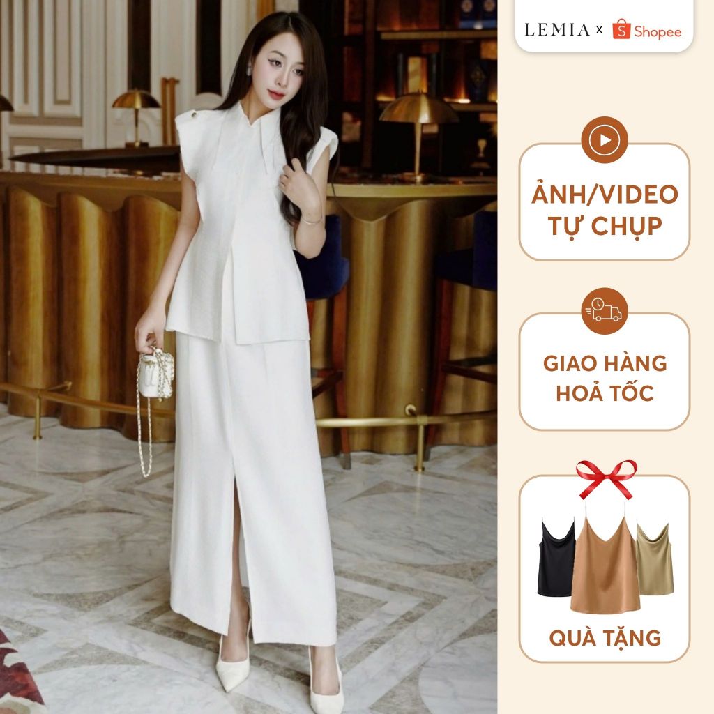 Áo Sơ Mi Vai Chờm 24A217 Thời Trang Thanh Lịch by LEMIA Design