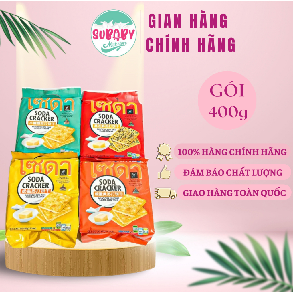 Bánh quy Soda Cracker ăn kiêng Thái Lan 400g