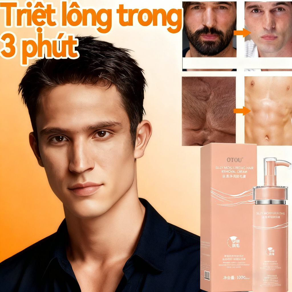 Kem tẩy lông OUOT- Làm sạch lông toàn thân, phù hợp cho nam và nữ, công thức Olive và Ollie giúp da 