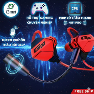 Tai Nghe Nhét Tai Gaming G10 NEW Pro Chống Ồn Cao Cấp Dùng Cho Cả Máy Tính, Điện Thoại, Có Mic Rời