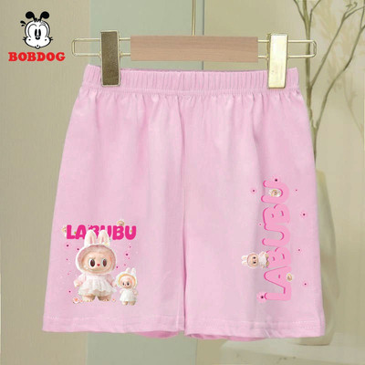 Quần đùi bé gái BOBDOG chất liệu cotton co giãn mềm mát in hình LABUBU và CAPYBARA dễ thương