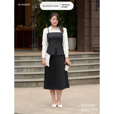 Chân váy dạ A dáng dài BIGSIZE (55kg đến 95kg) – 25DCV114 - [BU Bigsize Young]