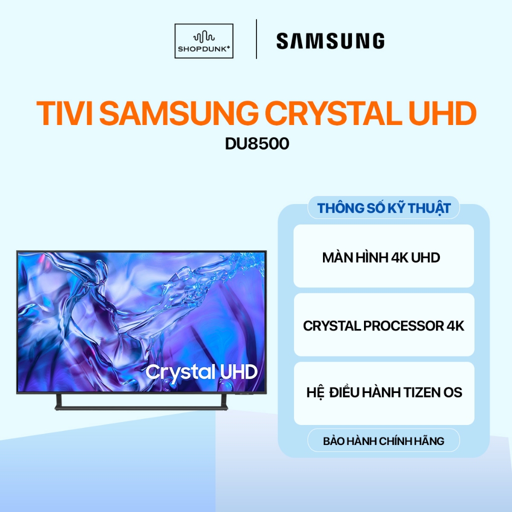 Smart Tivi Samsung Crystal UHD DU8500 4K Smart TV Chính Hãng