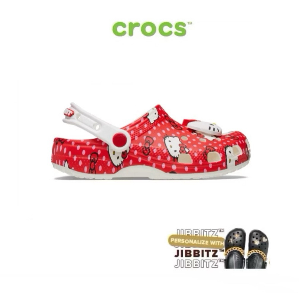 [CHÍNH HÃNG] GIÀY CLOG UNISEX CROCS CLASSIC HELLO KITTY RED
