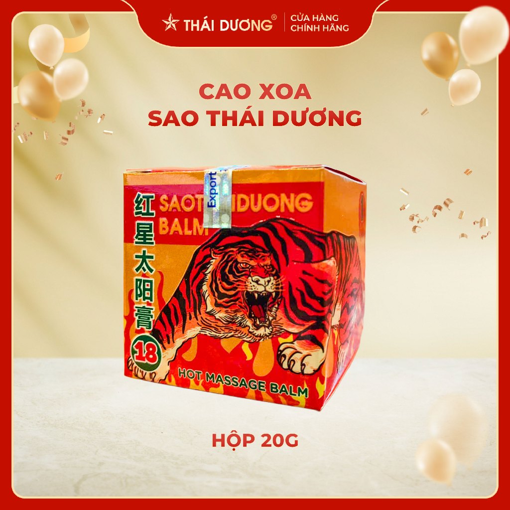 Cao xoa SAOTHAIDUONG - Giúp Làm Ấm, Mềm Da, Xoa Bóp, Hỗ Trợ Giảm Đau Nhức Xương Khớp, Tê Bì - Hộp 01 lọ x 20g
