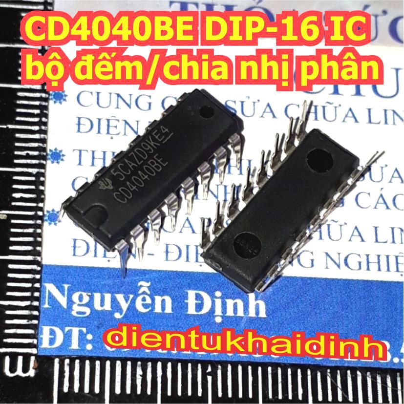 5 con CD4040BE CD4040 4040 DIP-16 IC bộ đếm/chia nhị phân kde1409