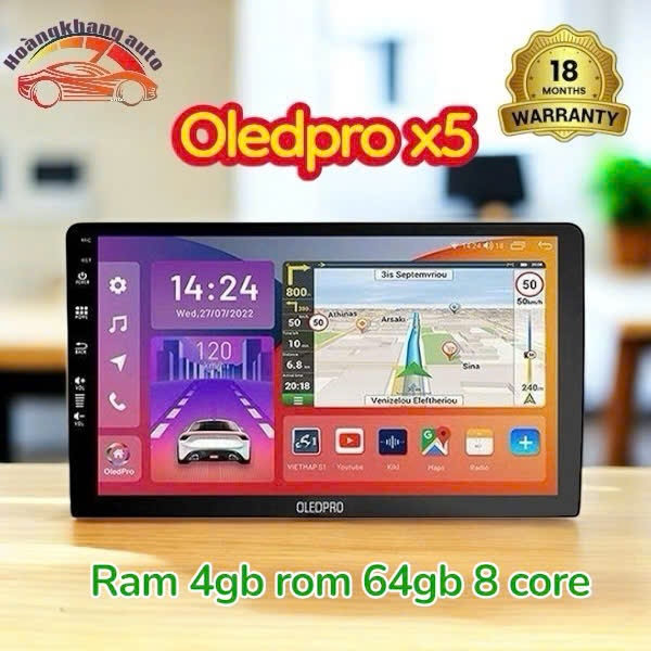 Màn hình Android OLEDPRO X4, X5S ram 4gb rom 64gb 8 core  và X5 , X5S camera 360 Ram 4Gb - Rom 64gb 
