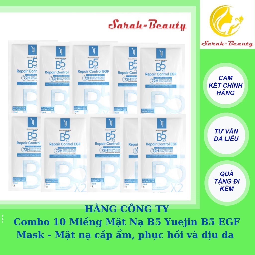 Combo 10 Miếng Mặt Nạ B5 Yuejin B5 EGF Mask - Mặt nạ cấp ẩm, và dịu da