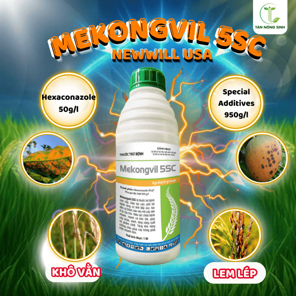 MEKONGVIL 5SC/1 Lít - Khô vằn, lem lép hạt