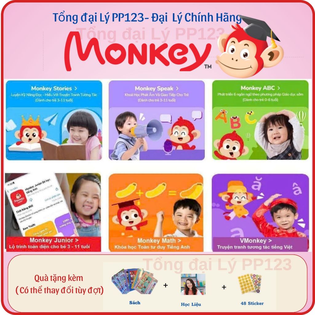 Monkey Junior 5.0/ Monkey ABC/ Monkey Stories/ Monkey Speak/Monkey Math/ Vmonkey/monkey pro cho bé