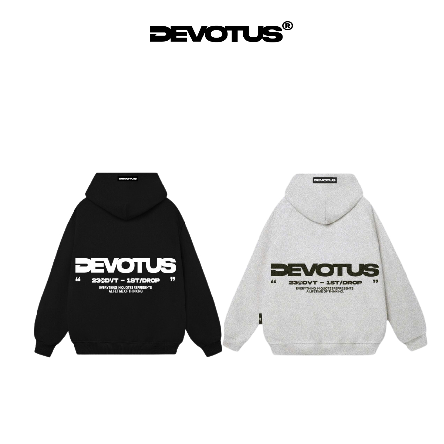 [ OUTLET ] Áo khoác Hoodie Tròng đầu form OVERSIZE Local Brand Unisex Devotus Nỉ bông Cotton 350gsm 