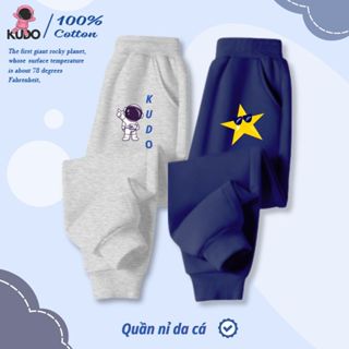 Quần nỉ bé trai KUDO - chất vải da cá dày dăn thoải mái mặc đi chơi đi học hàng ngày 
