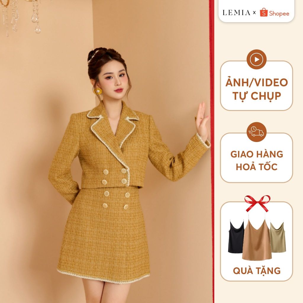 Chân Váy Chữ A Bốn Cúc Thời Trang by LEMIA Design - ZT068