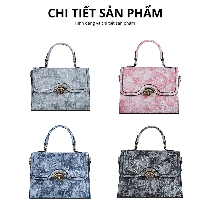 BAGIN Túi Quai Xách Nữ  Họa Tiết Thêu Sang Trọng Có Quai Tặng Quà Tặng Cho Mẹ
