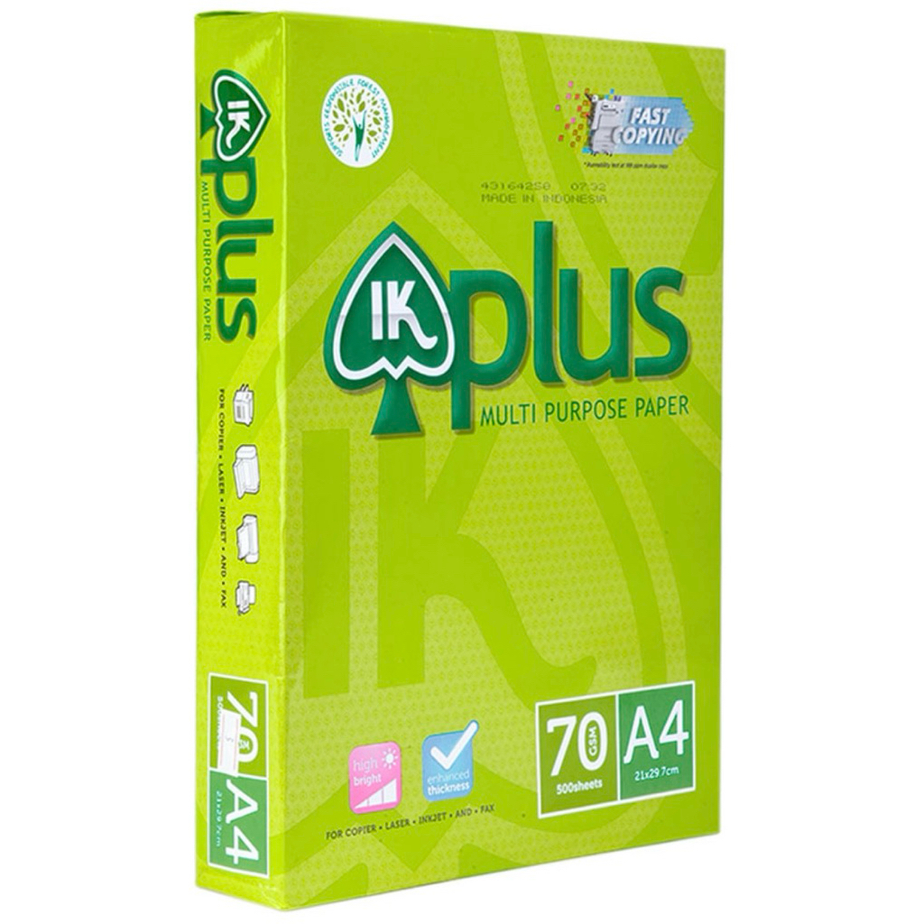 Giấy A4 IK PLUS 70 GSM (REAM)