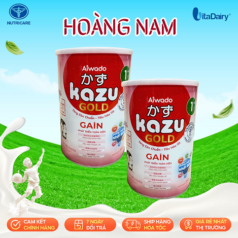 [Date Mới] Sữa Kazu Gold Gain 0+, 1+ 2+ 810g