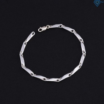 Lắc tay bạc nam sợi mưa phong cách đơn giản LTA0222 - Trang Sức TNJ