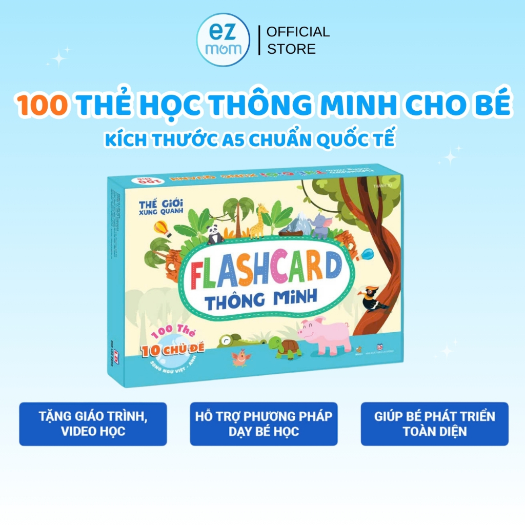 Thẻ Học Thông Minh Cho Bé TNBOOKS, Song Ngữ Anh - Việt Chuẩn Glenn Doman Quốc Tế