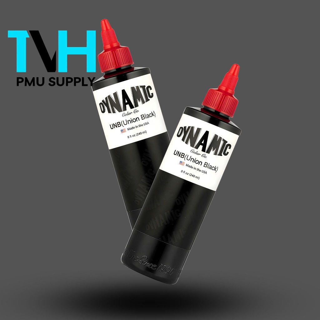 Mực Xăm Hình Tattoo DYNAMIC UNB - UNION BLACK - Lọ 8OZ - Màu Đen Đậm - Xăm Hình Tattoo | DCPX TVH